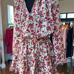 VICI  Floral Mini Dress - Red and White Photo 0