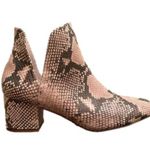 Steve Madden Rockir Snakeskin Embossed Ankle Boots Photo 0