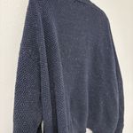 Universal Threads  Blue Waffle Knit Cardigan Organic Cotton Blend Sweater Sz L Photo 2