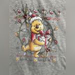 Disney Christmas Gray Winnie the Pooh Graphic T-Shirt Photo 1