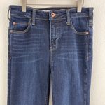Anthropologie Pilcro Dark Wash High Rise Button Hem Boho Indie Bootcut Jeans Photo 5