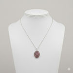 Elegant Pink Ocean Jasper Pendant Necklace Photo 0