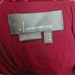 Anthropologie  Connie Holiday Crushed Red Velvet Pencil Skirt Ruched Side Slit 6 Photo 6