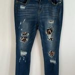 Judy Blue  Skinny Fit Distressed Animal Print Jeans Photo 0