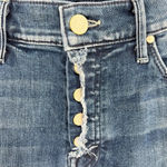 MOTHER Denim The Fly Cut Stunner Fray Jeans in Moon Dark Wash Size 25 Blue Photo 4