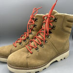 Clarks  Womens 10 Shoes‎ Lace Up Tan Ankle Boots Casual Hiking Lug Combat Fall Photo 0