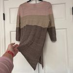 Chico's Chico’s Size 1 Metallic Colorblock Striped Asymmetrical Blouse Chico Size Medium Photo 7