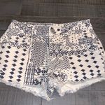 Bullhead‎ High Rise Shorts Cream/Denim Blue Size 1 Photo 1