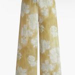 Commense Romance Floral Printed Straight Pants size XL Gold Photo 0