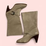 Adorable 70’s gray soft leather boho western heeled boots Stevie Nicks festival Size 6.5 Photo 1