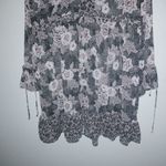 Knox Rose  L V-Neck Mauve Gray Roses Dress Photo 5