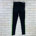 Rag and Bone NWT Mazie Black Lime Tuxedo Stripe Skinny Jeans Size 24 Photo 7