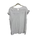 JODIFL  Boutique Over Sized Boho Embroidered Floral Neck White Size Large NWT Photo 3