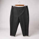 Athleta  Black Wide Leg Cropped Pants Women's Size 16 Elastic Waist Photo 1