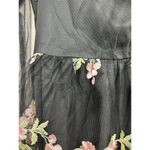 JJ's House  Midi Dress Gown Large Black Lace Tulle Embroidered Fairy Whimsigoth Photo 11