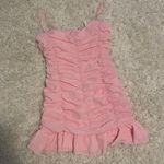 Lucy in the Sky Pink ruched homecoming dress Photo 3