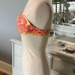 Xhilaration Bikini top pushup  M strapless Swimsuit Underwire Pink Yellow Photo 3