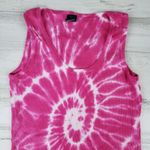 NWOT Point Sportswear Ribbed Tie Dye Pink Fuchsia Spiral Tank Top Size XL Photo 4