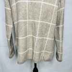 Madewell Sweater Sz S Brown Wool Blend Windowpane Turtleneck Pullover Tan Brown Photo 8