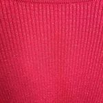 Calvin‎ Klein Red Long Sleeve Ribbed Sweater Dress with Belt Size Medium Photo 5