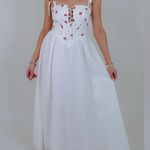 Mika & Gala NEW  Lilywhyt Cherry Print Corset Maxi Dress White Large L NWT Photo 13