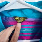 Thai Silk Vibrant Blue and Purple Shirt XL Photo 5
