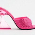 ZARA NWT  HEELED METHACRYLATE SANDALS PINK BLOGGERS FAVE Photo 1