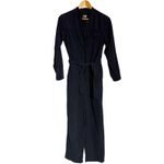 A.P.C. Justine Navy Corduroy Straight Leg Belted Long Sleeve Jumpsuit Size 2 Blue Photo 5