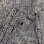 CP Shades  Gray Button Down Long Sleeve 100% Cotton Blouse Top L Photo 2