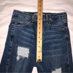 Topshop Moto Jamie Size 28x30 Jeans Blue Stretch Skinny High Rise Distressed Zip Photo 4
