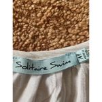 Solitaire SWIM White Cold Shoulder Tunic Cover-Up Lace Inserts Size M Photo 1