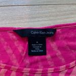 Calvin Klein Jeans  pink striped t-shirt size medium Photo 1