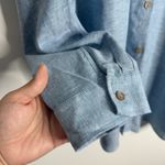 Susan Graver  Linen Rayon Blend Tunic Roll Tab Sleeves With Pockets Size 1X Photo 8