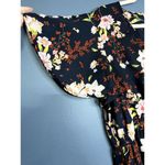 Fourteenth Place Hawaiian Floral Print Button Elastic Waist Bell Sleeve Top Blue Photo 1
