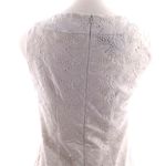 Donna Ricco White Eyelet and Embroidered Floral Ruffle Front Dress Photo 2