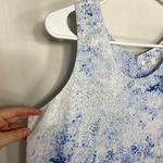 Violet+Claire NWOT women’s bluish purple white print sleeveless blouse top M Photo 1