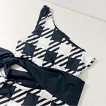 Beach Riot  Black White Houndstooth Check Carlie One Piece Swimsuit Photo 6