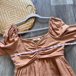 Anthropologie forever that girl linen puff sleeve mini dress coastal cowgirl XS Photo 6