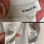 Vince Draped Sleeveless Linen Blend Midi Dress Large Optic White New Photo 8