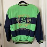 Vintage Separa Fink Striped Bomber Jacket‎ Green Size 10 Photo 4