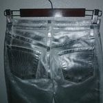J Brand J. Brand Alana 25 Y2K High Rise Silver Messaline Cigarette Pants Photo 4