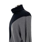margaret o'leary Cashmere Turtleneck Sweater Dress Black Gray Size Medium Photo 3