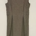 Calvin Klein  Dress tweed lurax Sheath Ponte midi sparkly‎ dress black tan size 4 Photo 0