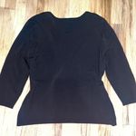 Worthington  | Black Rayon/Nylon Comfy Tie-Front Top | Size XL Photo 2