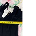 ZARA  Mini Dress Black Long Sleeve Cut‎ Out Gold Chain Detail Party Cocktail Photo 4