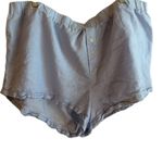 J.Crew  Light Blue Button-Up Pajama Set Long Sleeve Top And Shorts 3X Photo 3