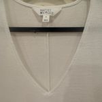 Market & Spruce  White V-Neck Short Sleeve Top Photo 3