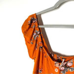 Free People  Close to You Floral Burnt Orange Blouse Size Small Photo 5