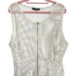 Triple Five Soul White Fishnet Sleeveless Zip Up Festival Rave Dress Plus Size XXL Photo 2