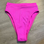 l*space L* Hot Pink High Rise Bitsy Cut Bikini Bottoms Sz Small NWOT 3 Photo 0